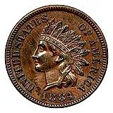 1 цент 1884, Indian Head Cent [США]