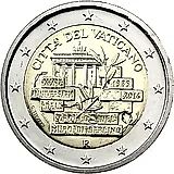 2 евро 2014, 25 лет падению Берлинской стены [Ватикан]