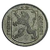 1 франк 1942, надпись - "BELGIQUE - BELGIE" [Бельгия]