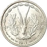 1 франк 1971 [Западная Африка (BCEAO)]