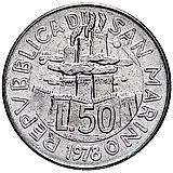 50 лир 1978, Работа [Сан-Марино]