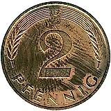 2 пфеннига 1994, D, знак монетного двора "D" - Мюнхен [Германия]