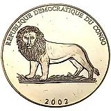 5 франков 2002, футбол [Демократическая Республика Конго]