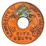 5 центов 1943 [Восточная Африка]