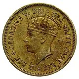 1 шиллинг 1952, H, знак монетного двора: "H" - Хитон, Бирмингем [Британская Западная Африка]