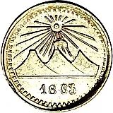 ¼ реала 1880-1886 [Гватемала]