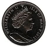 1 крона 2012, Вестминстерское аббатство и трубач [Остров Мэн]