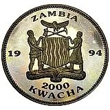 2000 квач 1994, Чемпионат мира по футболу 1994 (два футболиста) [Замбия] Proof