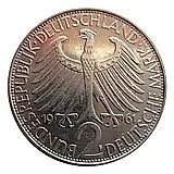 2 марки 1961, F, Макс Планк [Германия]