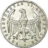 3 марки 1922, A, знак монетного двора "A" — Берлин [Германия]