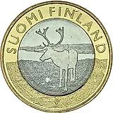 5 евро 2015, Исторические регионы Финляндии. Животные - Лапландия [Финляндия]