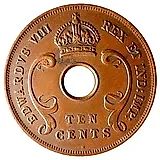 10 центов 1936, H, Эдуард VIII [Восточная Африка]