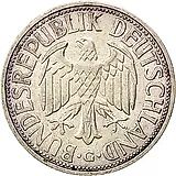 2 марки 1951, G, знак монетного двора: "G" - Карлсруэ [Германия]