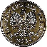 1 грош 2014, вокруг орла [Польша]