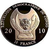 10 франков 2010, Воины мира - Самурай [Демократическая Республика Конго]