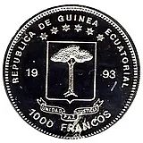 1000 франков 1993, Чемпионат мира по футболу 1994, США [Экваториальная Гвинея]