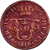 1/16 реала 1814-1815, 1/8 Pilon [Мексика]