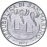 100 лир 1972 [Сан-Марино]