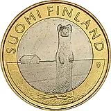 5 евро 2015, Исторические регионы Финляндии. Животные - Остроботния [Финляндия]
