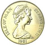 1 крона 1981, Премия Герцога Эдинбургского /монограмма/ [Остров Мэн]