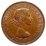 1 пенни 1960 [Новая Зеландия]