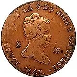 2 мараведи 1836-1858 [Испания]