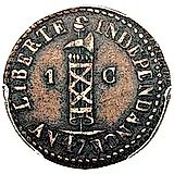 1 сантим 1850, AN47 на аверсе [Гаити]