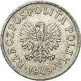 20 грошей 1949, алюминий [Польша]