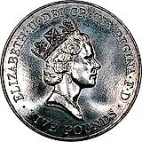 5 фунтов 1996, 70 лет со дня рождения Королевы Елизаветы II [Великобритания]