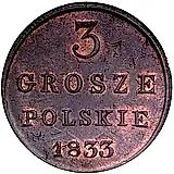 3 гроша 1833, KG