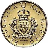 200 лир 1987, 15 лет возобновлению чеканке монет [Сан-Марино]