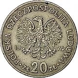 20 злотых 1974, MW, Новотко [Польша]