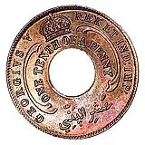 1/10 пенни 1913, без обозначения монетного двора [Британская Западная Африка]