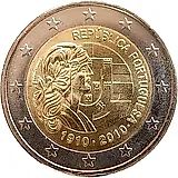 2 евро 2010, 100 лет Португальской Республике, Нейзильбер [Португалия]