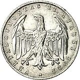 3 марки 1922, F, знак монетного двора "F" — Штутгарт [Германия]