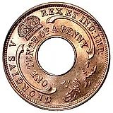 1/10 пенни 1928, без обозначения монетного двора [Британская Западная Африка]