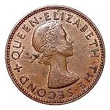 1/2 пенни 1954 [Новая Зеландия]