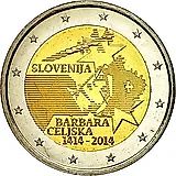 2 евро 2014, 600 лет со дня воцарения Барбары Цилли [Словения]