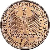 2 марки 1965, F, Макс Планк [Германия]