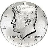 50 центов 2018, P, Kennedy Half Dollar (Кеннеди) [США]