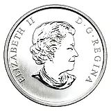 25 центов 2012, Птицы Канады - Красногрудый дубонос [Канада]