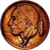 50 сантимов 1966, Надпись на голландском - 'BELGIE' [Бельгия]