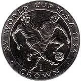 1 крона 1994, ЧМ по футболу в США [Остров Мэн]