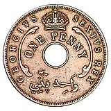 1 пенни 1952, без букв [Британская Западная Африка]