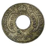 1/10 пенни 1925, KN, знак монетного двора: "KN" - Кингз Нортон Металл, Бирмингем [Британская Западная Африка]