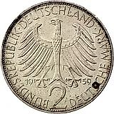 2 марки 1959, F, Макс Планк [Германия]