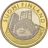 5 евро 2015, Исторические регионы Финляндии. Животные - Уусимаа [Финляндия]