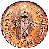 6¼ сантимов 1846 [Гаити]