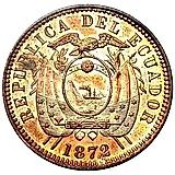 1 сентаво 1872-1890 [Эквадор]