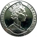 1 крона 1998, Новые цвета Королевского полка Гибралтара [Гибралтар]